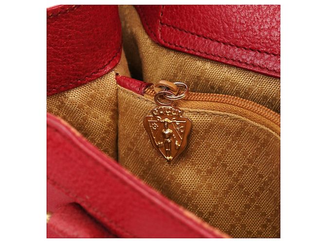 Gucci 002 8260 Borsa Tote Diana Bamboo in pelle rossa - vista 12