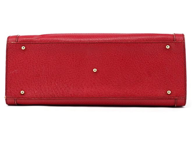 Gucci 002 8260 Borsa Tote Diana Bamboo in pelle rossa - vista 5