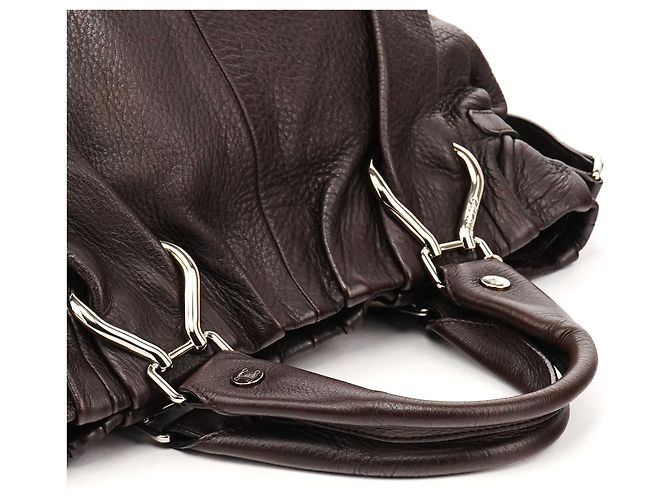 Céline Borsa Pillow 2-Way in pelle marrone scuro - vista 10