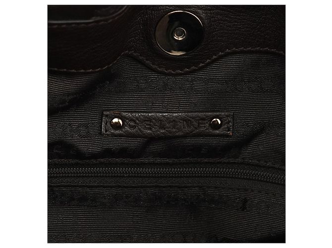Céline Borsa Pillow 2-Way in pelle marrone scuro - vista 11