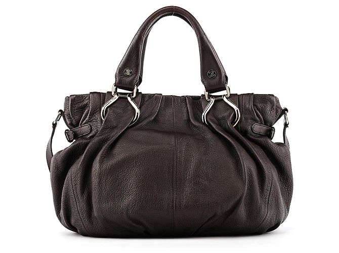 Céline Borsa Pillow 2-Way in pelle marrone scuro - vista 3