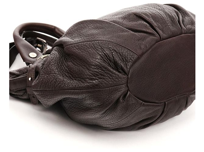 Céline Borsa Pillow 2-Way in pelle marrone scuro - vista 8