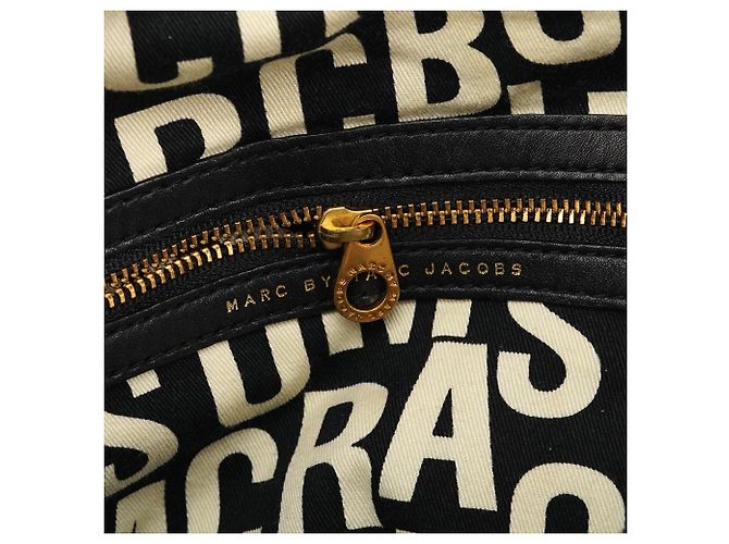 Marc by Marc Jacobs Borsa Tote 2-Way in pelle nera con chiusura turnlock - vista 13