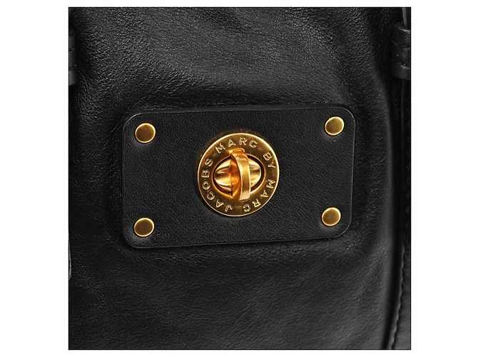 Marc by Marc Jacobs Borsa Tote 2-Way in pelle nera con chiusura turnlock - vista 6
