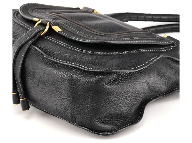 Chloé Borsa Marcie 2-Way in pelle nera - vista 10