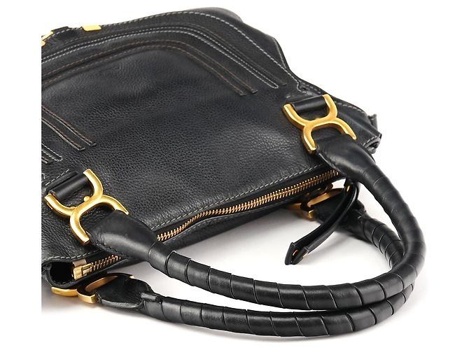 Chloé Borsa Marcie 2-Way in pelle nera - vista 11