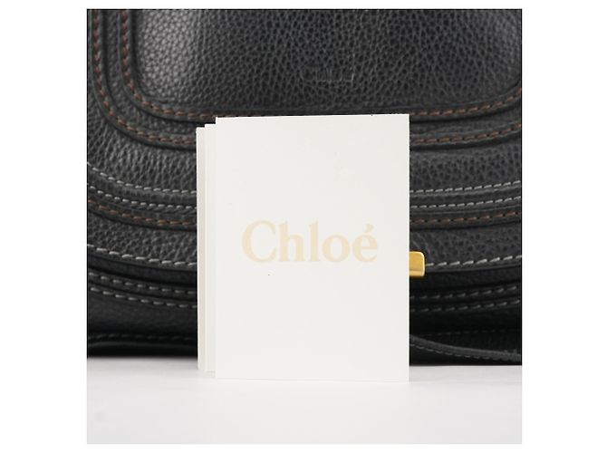 Chloé Borsa Marcie 2-Way in pelle nera - vista 13