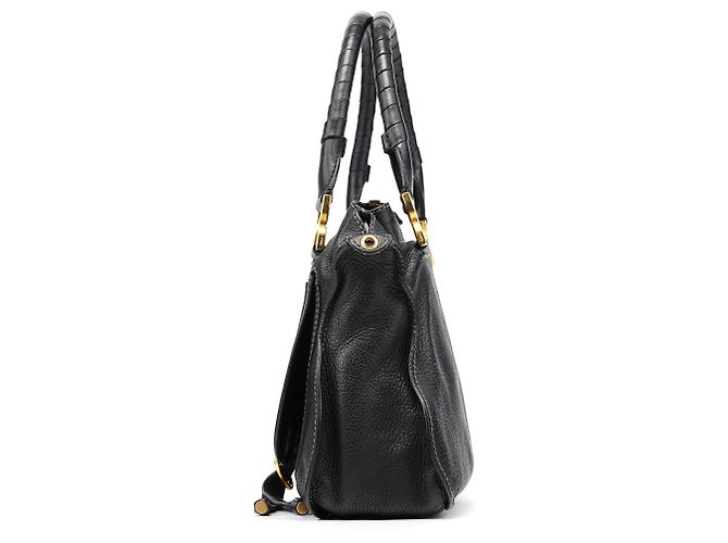 Chloé Borsa Marcie 2-Way in pelle nera - vista 2