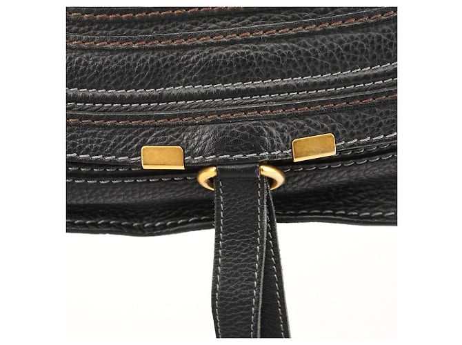 Chloé Borsa Marcie 2-Way in pelle nera - vista 7