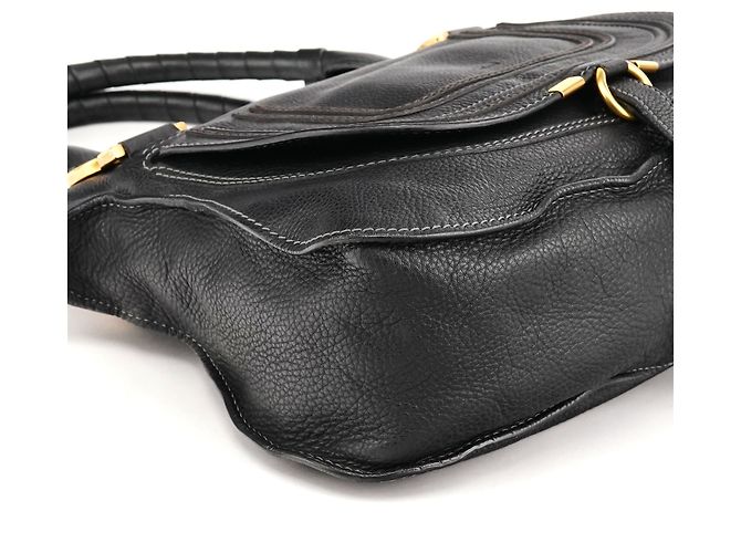 Chloé Borsa Marcie 2-Way in pelle nera - vista 9