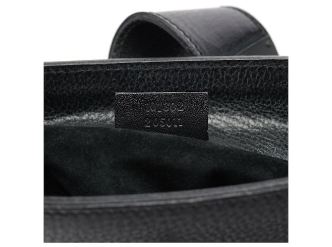 Gucci Borsa Tote 2002 in pelle nera con chiusura a rotazione - vista 12