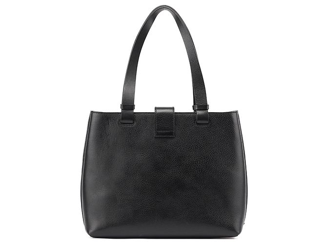Gucci Borsa Tote 2002 in pelle nera con chiusura a rotazione - vista 3
