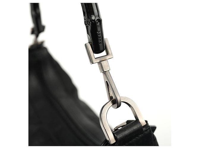 Gucci 000 0531 Borsa a Tracolla GG Bamboo Nera - vista 10