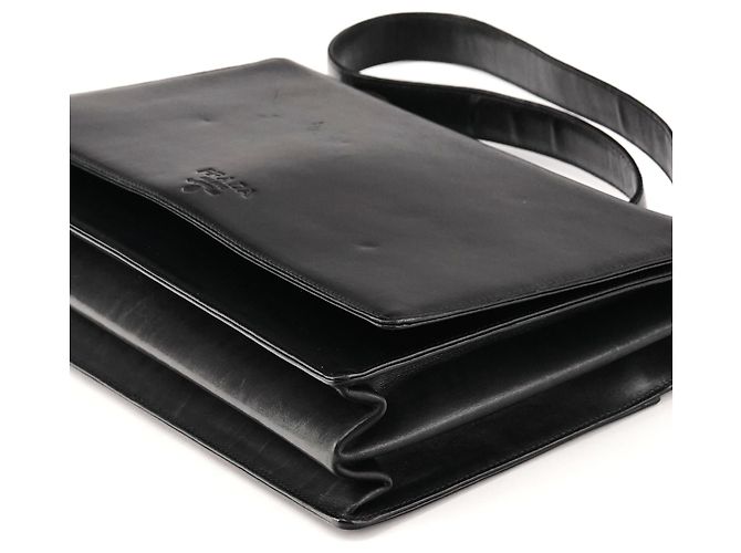 Prada Borsa a spalla con patta in pelle Vitello nera - vista 10