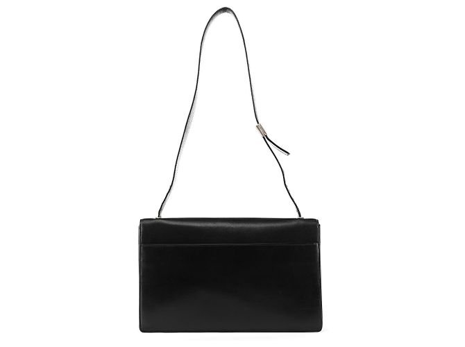 Prada Borsa a spalla con patta in pelle Vitello nera - vista 3