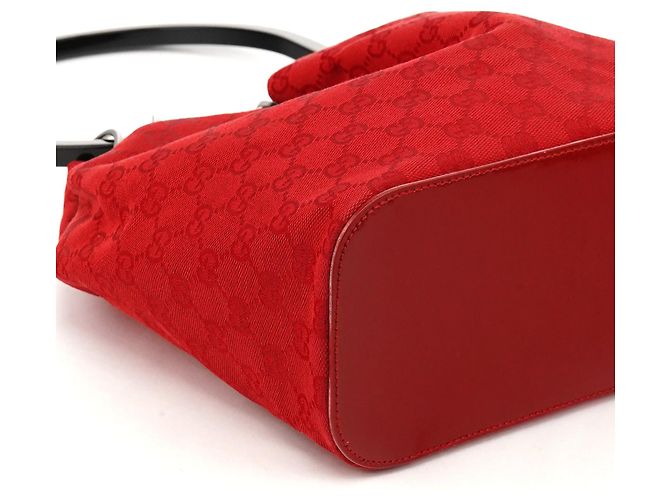 Gucci Borsa a tracolla 1999 Red GG Canvas con manico ad anello - vista 6