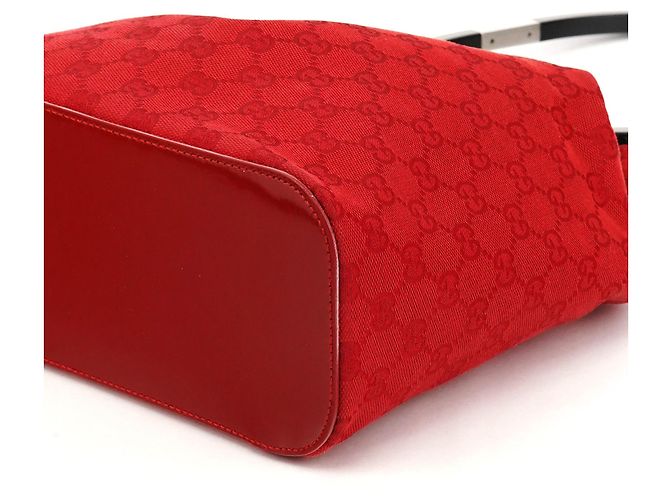 Gucci Borsa a tracolla 1999 Red GG Canvas con manico ad anello - vista 7