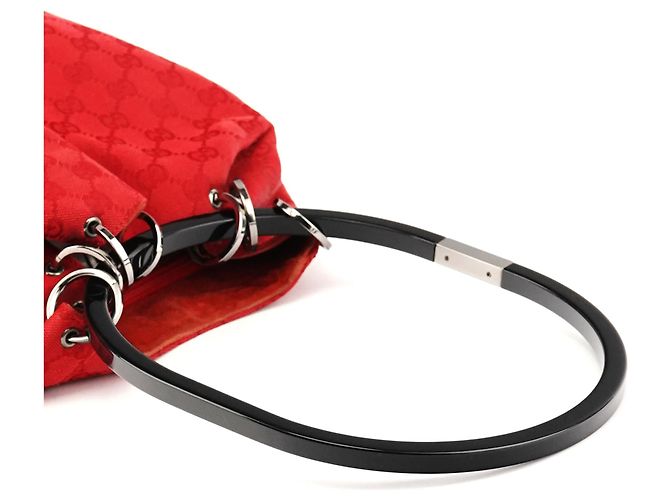 Gucci Borsa a tracolla 1999 Red GG Canvas con manico ad anello - vista 8