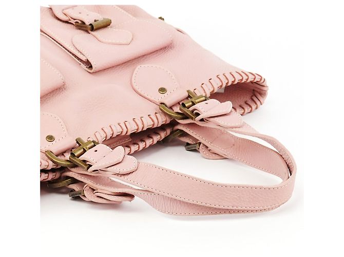 Mulberry Borsa Tote in pelle rosa chiaro con tasche cargo - vista 9