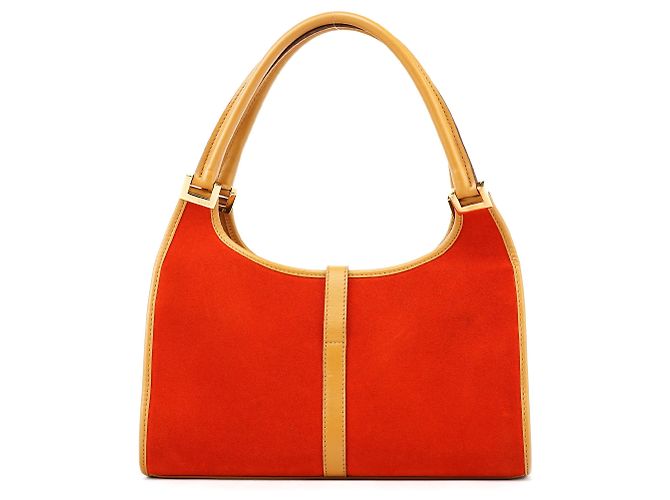 Gucci 002 1068 Borsa a tracolla Jackie in camoscio Orange Tan - vista 3