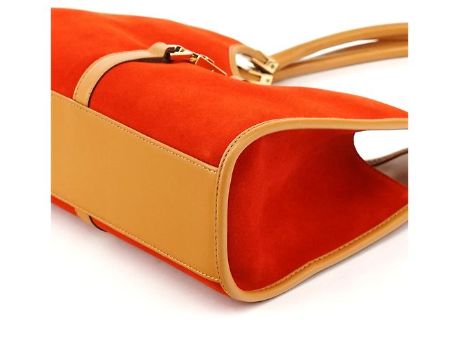Gucci 002 1068 Borsa a tracolla Jackie in camoscio Orange Tan - vista 8
