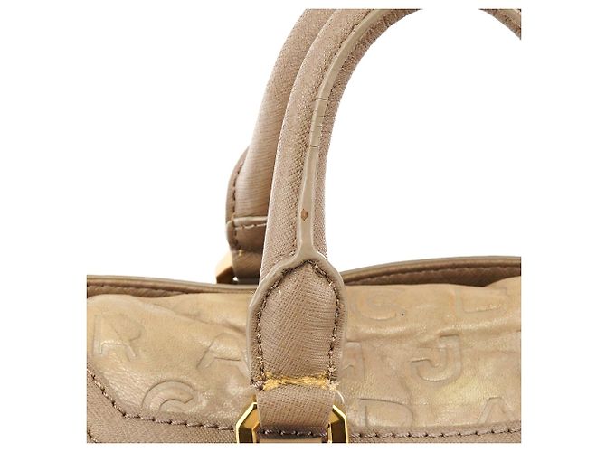 Marc by Marc Jacobs Borsa 2-Way in pelle grigia con logo impresso - vista 8