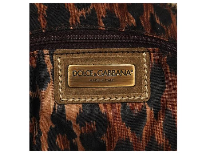 Dolce & Gabbana Borsa a spalla patchwork in denim e camoscio blu e beige Primavera 2002 - vista 11