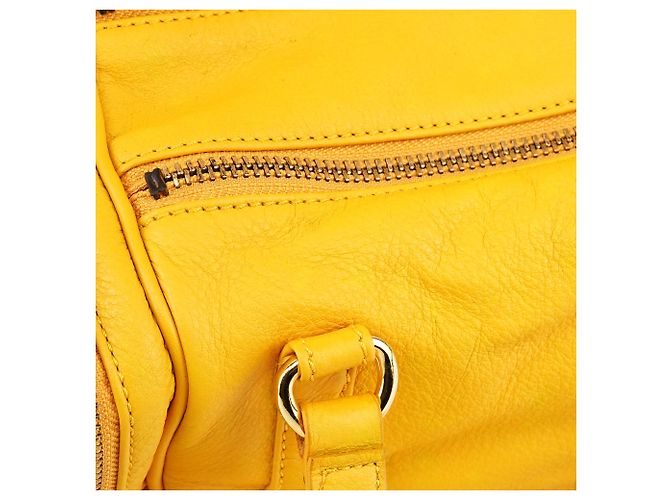 Marc by Marc Jacobs Borsa Boston in pelle gialla - vista 11