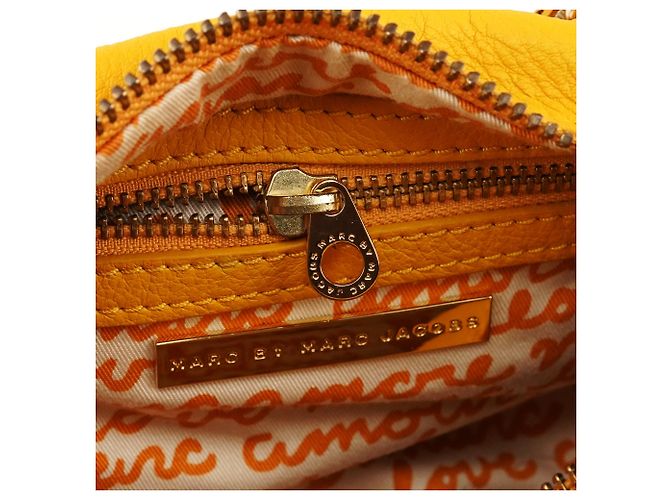 Marc by Marc Jacobs Borsa Boston in pelle gialla - vista 13