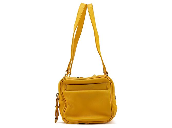 Marc by Marc Jacobs Borsa Boston in pelle gialla - vista 2