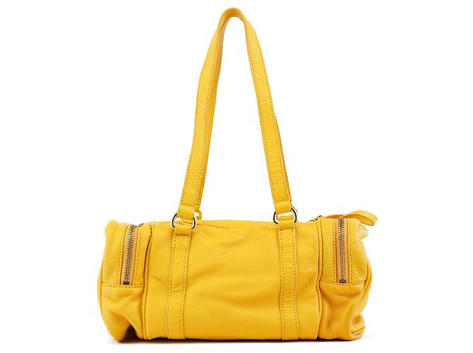 Marc by Marc Jacobs Borsa Boston in pelle gialla - vista 3
