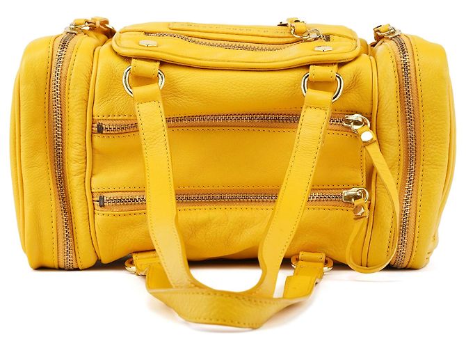 Marc by Marc Jacobs Borsa Boston in pelle gialla - vista 4