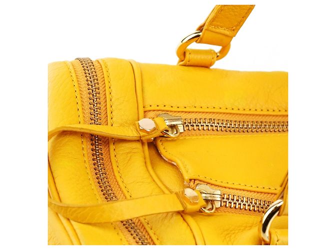 Marc by Marc Jacobs Borsa Boston in pelle gialla - vista 7