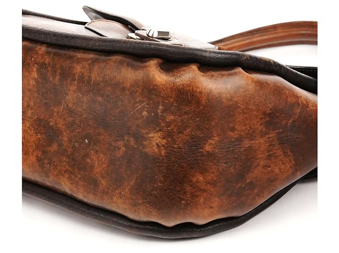 Chloé Borsa a mano in pelle lavata marrone - vista 10