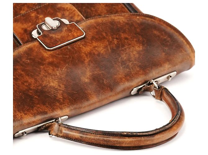 Chloé Borsa a mano in pelle lavata marrone - vista 11