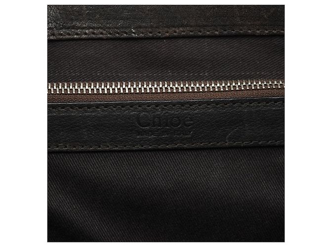 Chloé Borsa a mano in pelle lavata marrone - vista 12