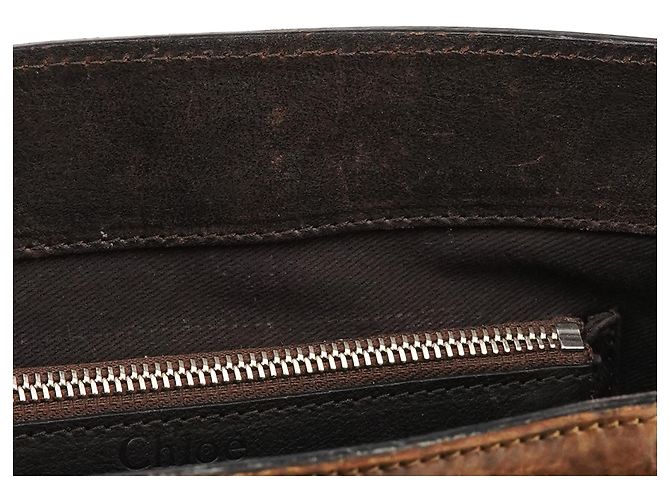 Chloé Borsa a mano in pelle lavata marrone - vista 15