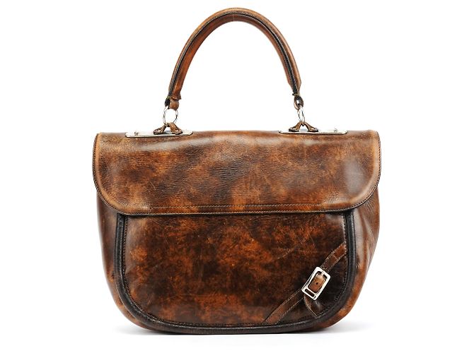 Chloé Borsa a mano in pelle lavata marrone - vista 3