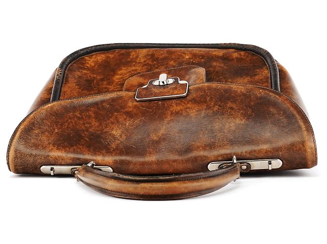 Chloé Borsa a mano in pelle lavata marrone - vista 4