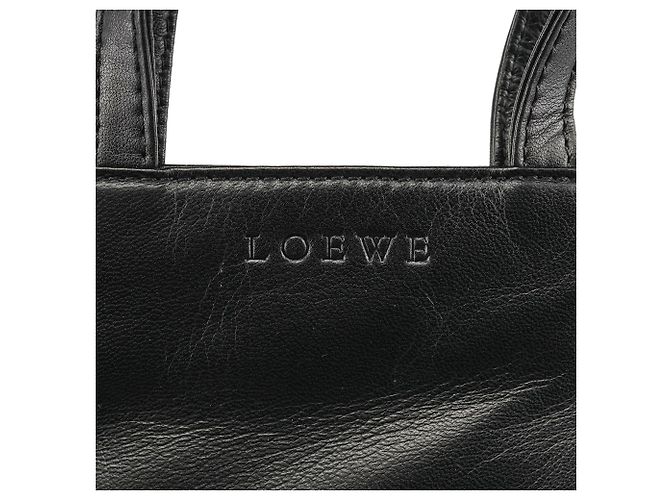 Loewe Mini borsa tote in pony hair con stampa leopardata marrone e nera - vista 3