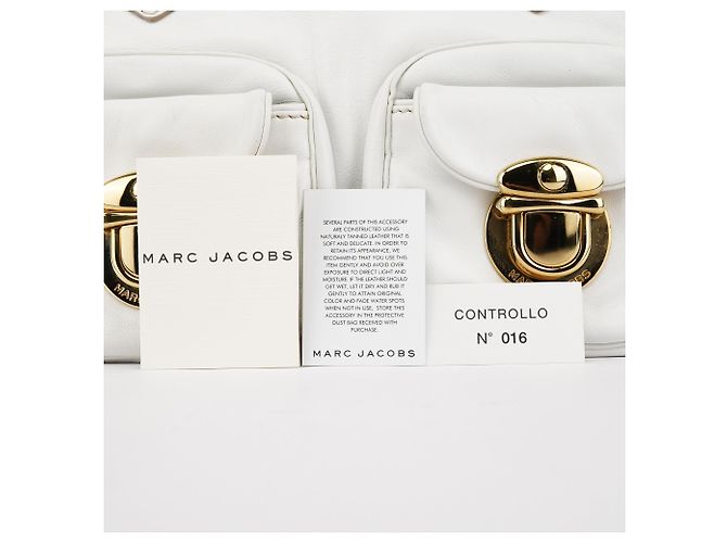 Marc Jacobs Borsa Tote Blake in Pelle Bianca - vista 11