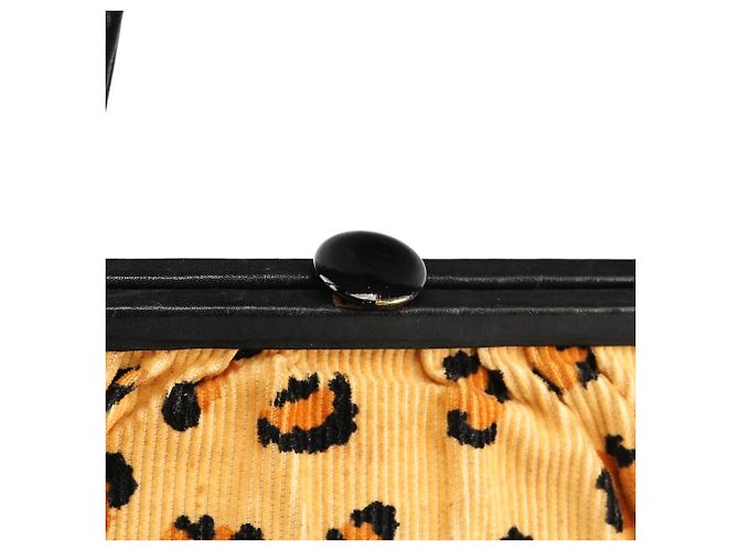 Marc Jacobs Borsa a tracolla in velluto a coste beige con stampa leopardata - vista 6