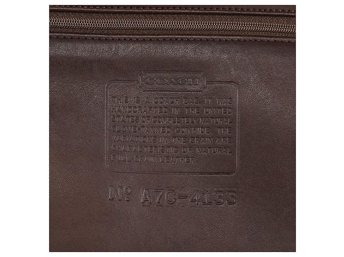 Coach Borsa Tote 4133 in pelle marrone con cintura - vista 11