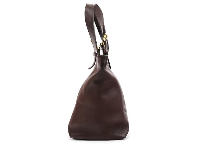 Coach Borsa Tote 4133 in pelle marrone con cintura - vista 2