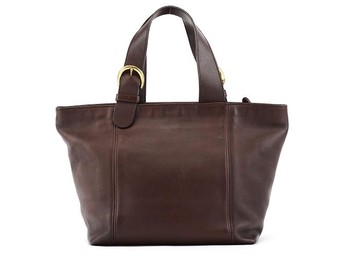 Coach Borsa Tote 4133 in pelle marrone con cintura - vista 3