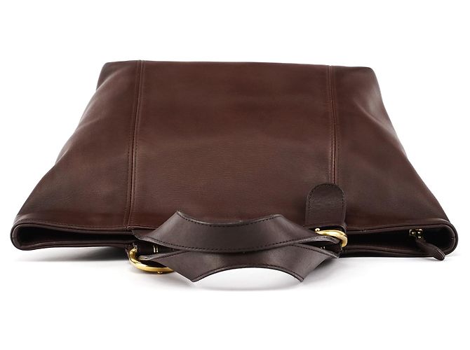 Coach Borsa Tote 4133 in pelle marrone con cintura - vista 4