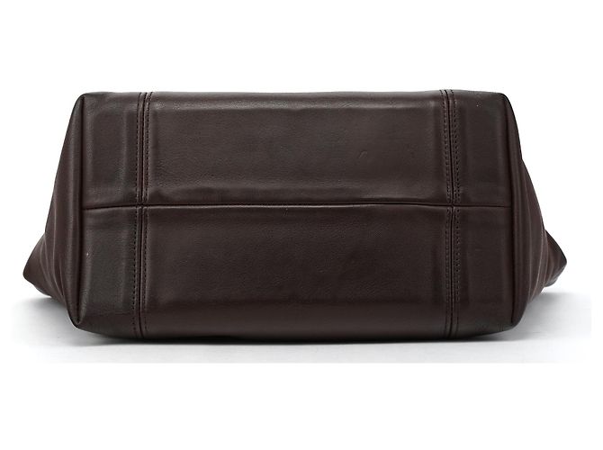 Coach Borsa Tote 4133 in pelle marrone con cintura - vista 5