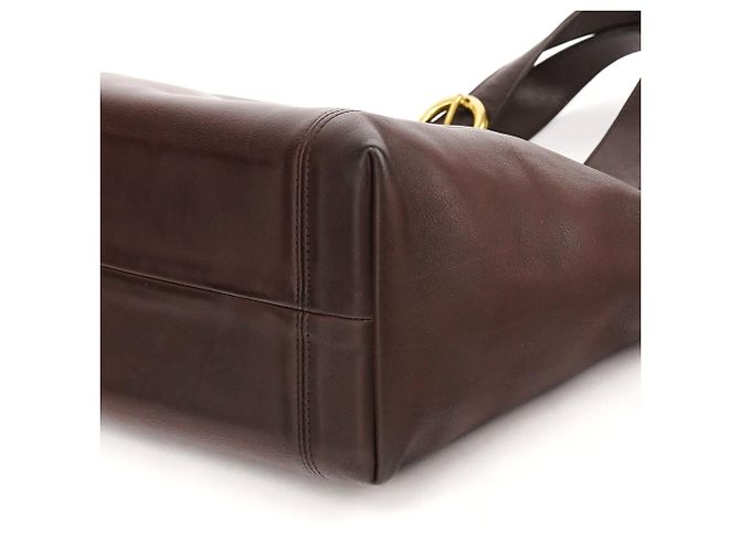 Coach Borsa Tote 4133 in pelle marrone con cintura - vista 9