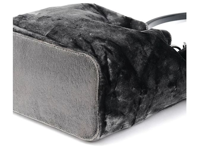 Gucci Borsa a tracolla 1999 Grey Velvet Loop - vista 8