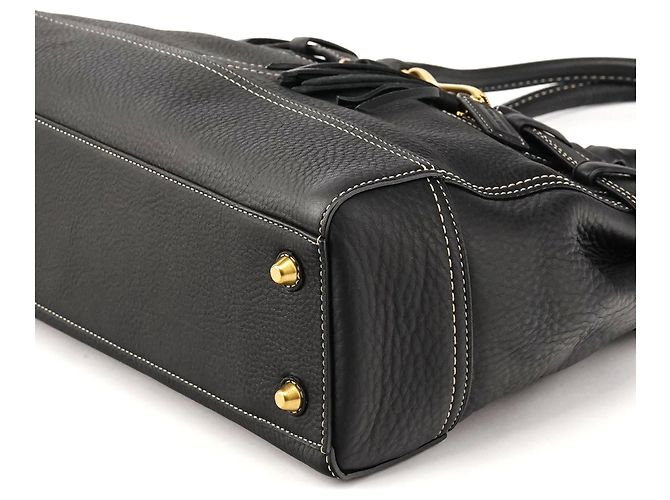 Coach Borsa Tote Hamptons in pelle martellata nera F10213 - view 8